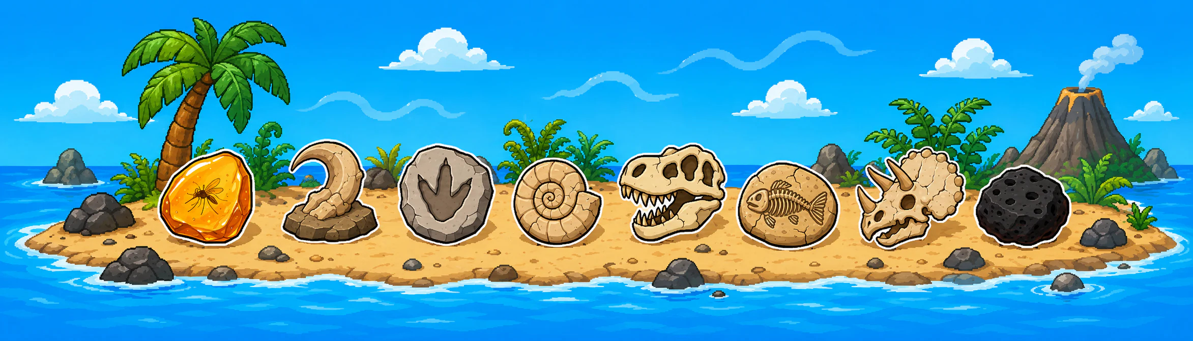 Objetos de Isla Prehistórica